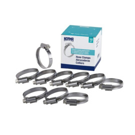 Hose clamps / Worm-Drive Clips (W2), width 9 mm, 50-70 mm, DIN 3017 (5 pcs)